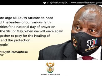 Ramaphosa Calls National Day of Prayer 2020