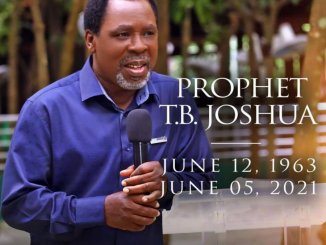SCAON releases statement on TB Joshua Death